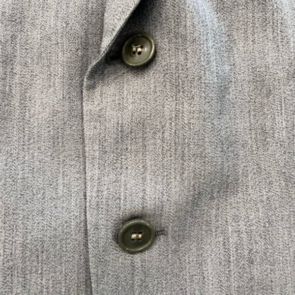 ABRIANI 42 Grey Sport Coat Blazer Jacket 2 Buttons PURE NEW WOOL Made in Italy - Picture 9 of 13